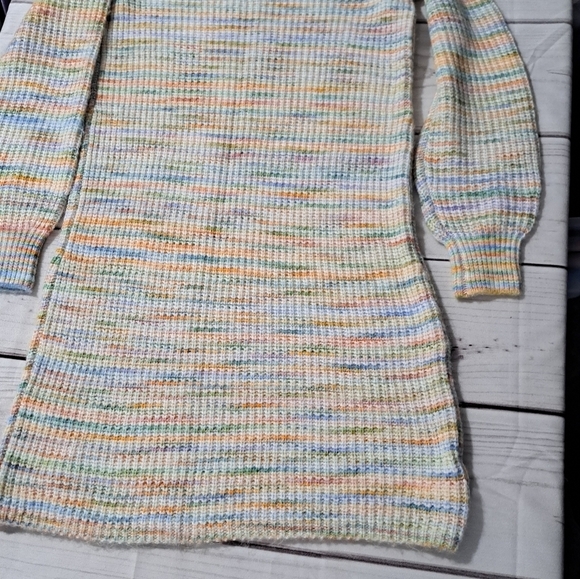 LOFT Petite Rainbow Spacedye Sweater Dress Size Small - Picture 11 of 11